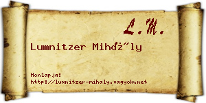 Lumnitzer Mihály névjegykártya