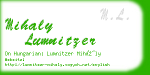 mihaly lumnitzer business card